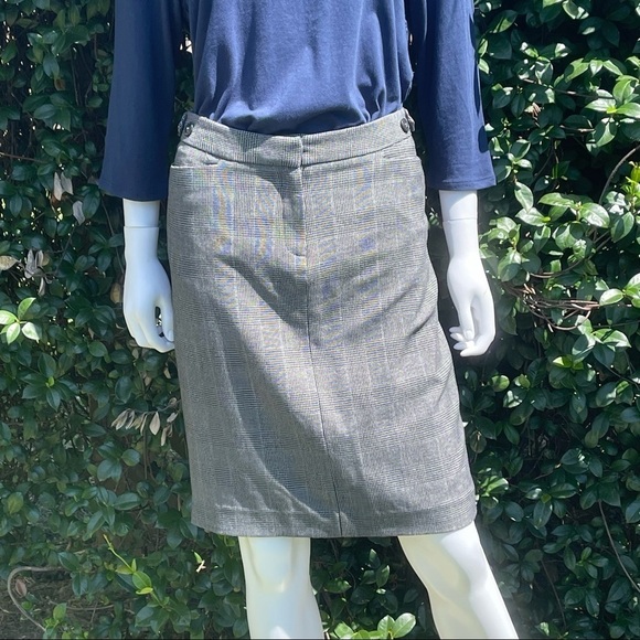 💋Norma Kamali Pin Stripe Career Pencil Skirt Size 8 - Picture 1 of 13